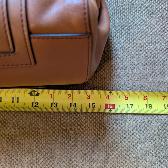 cole Haan Brown Leather Handbag with Scarf Accent - Picture 12 of 16